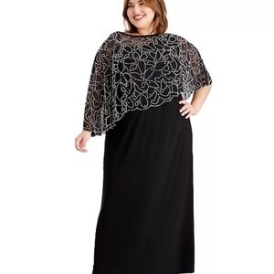 Ming Wang Black and Silver Wedding Dress